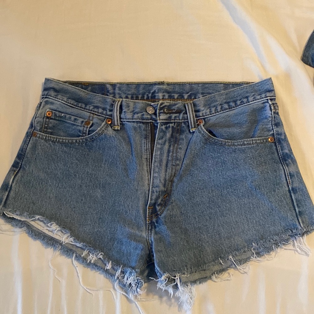 Levis distressed Jean shorts